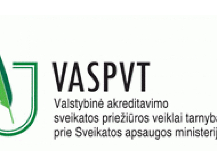 VASPVT - Valstybinė akreditavimo sveikatos priežiūros veiklai tarnyba prie Sveikatos apsaugos ministerijos